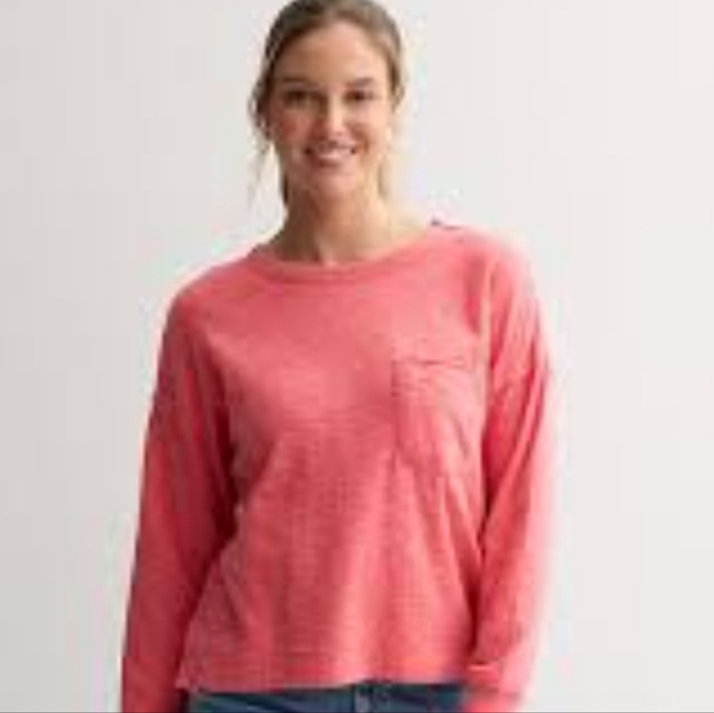 Coral Long Sleeve Top